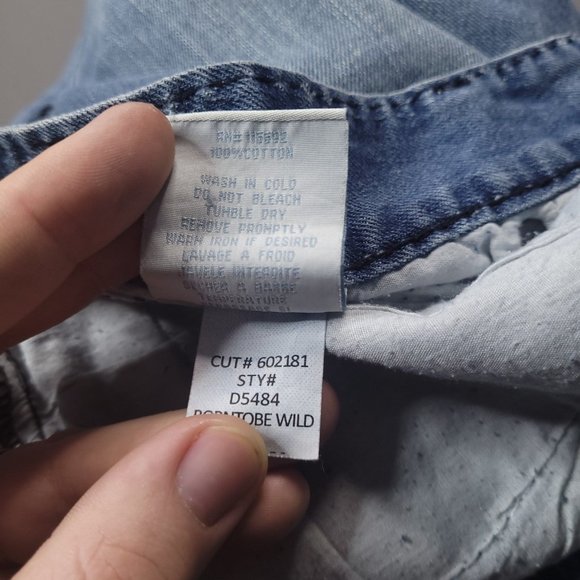$400 Robins Jean D5484 Straight Born To Be Wild Loose Straight Made In USA 38x33 - Picture 9 of 12